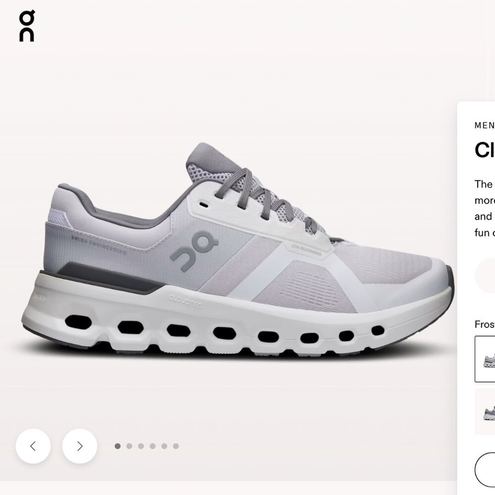 [Brand New] On Cloudrunner2 Frost Size 8.5